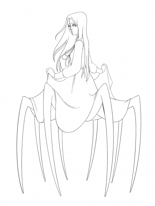 Demon Spider Pirinshi coloring page