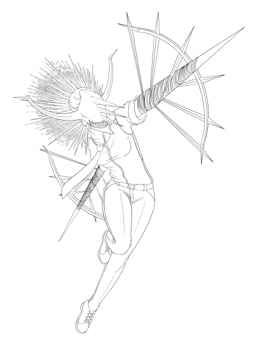 Crossbow Demon coloring page