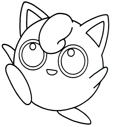 Cute Jigglypuff coloring page