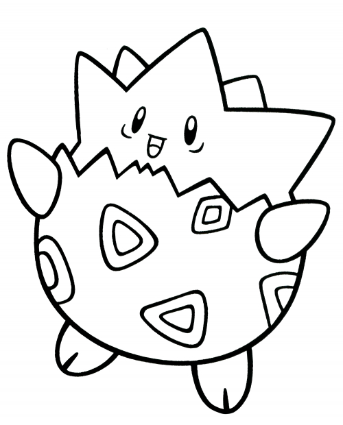 Jolly Togepi coloring page