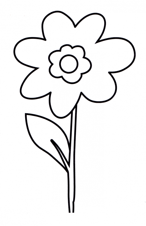 Funny flower coloring page