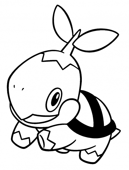 Cheerful Turtwig coloring page