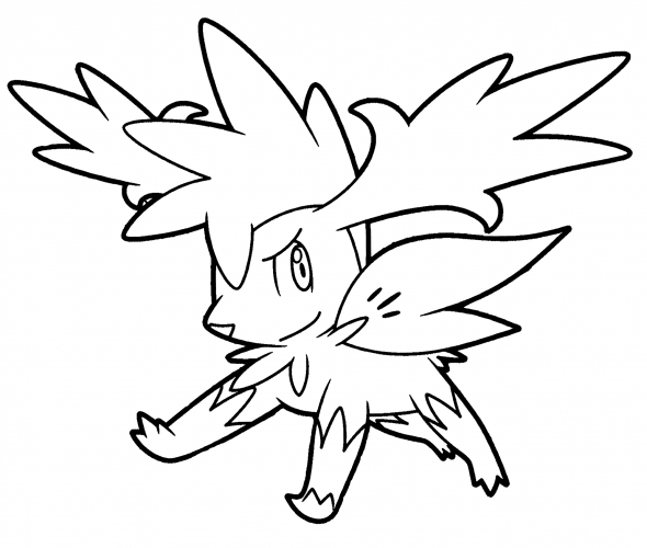 Shaymin Sky coloring page