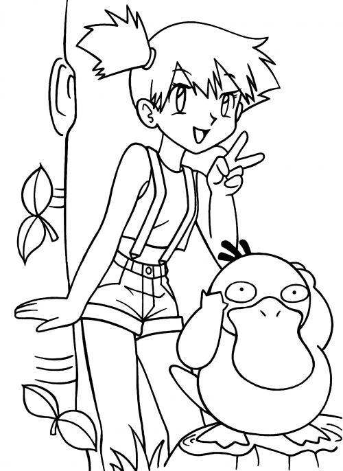 Psydak and Misty coloring page