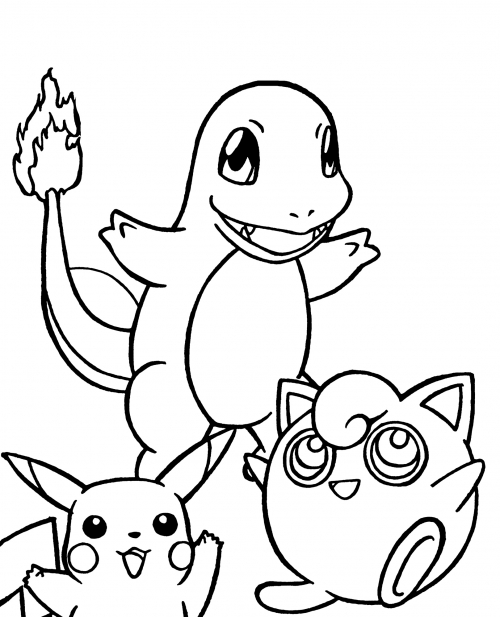 Merry Pokemon coloring page