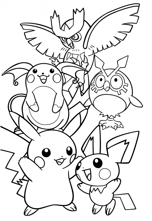 Noctowl attacks good Pokemon coloring page