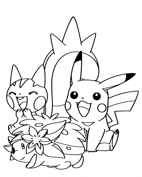 Peaceful Pokemon coloring page