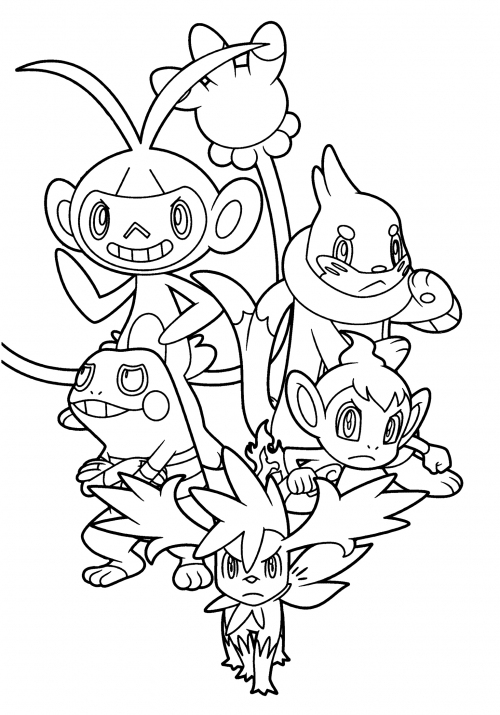 Serious Pokemon coloring page
