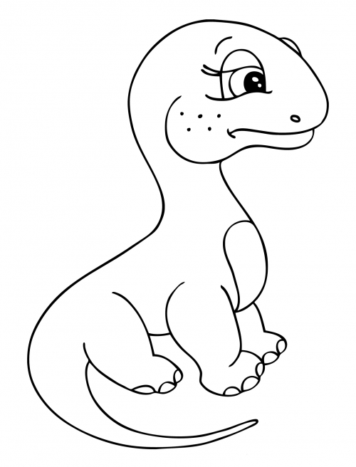 Sad lizard coloring page