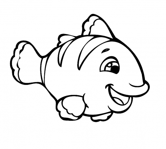Fancy fish coloring page