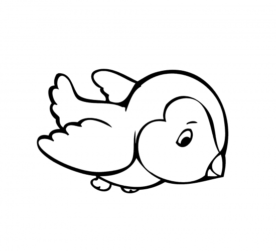 Dainty bird coloring page