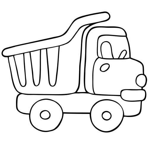 Toy lorry coloring page