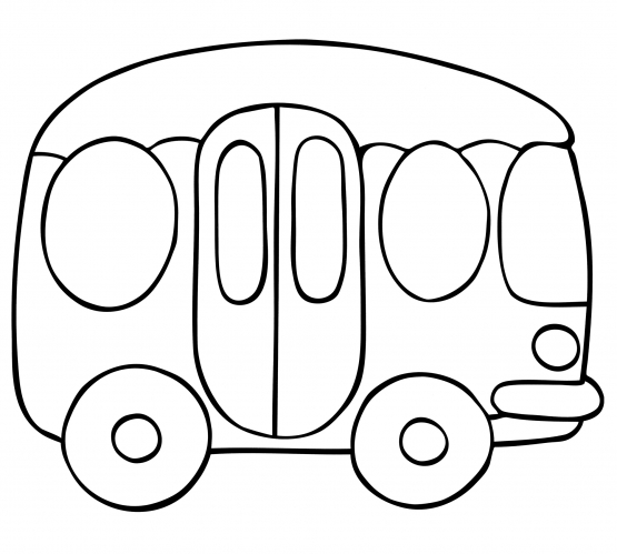 Tiny bus coloring page