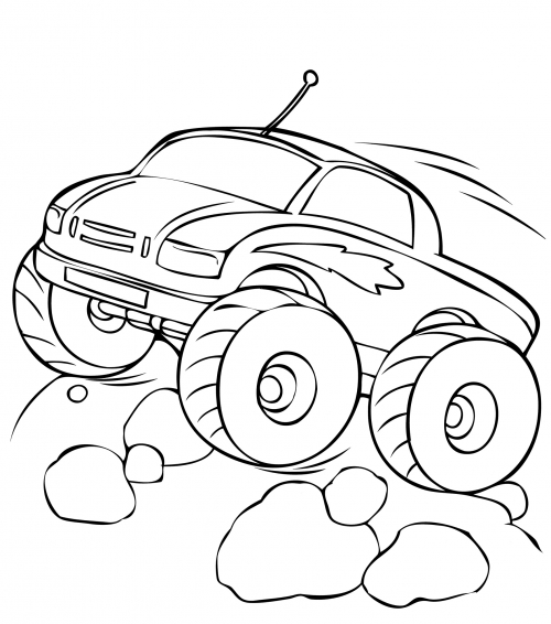 Radio-controlled car coloring page