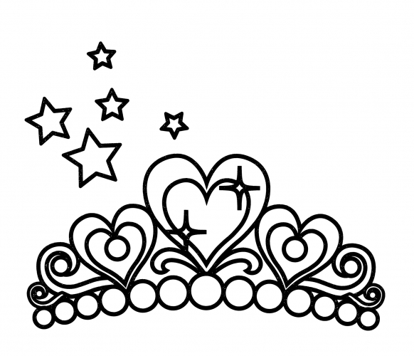 Glittering crown coloring page