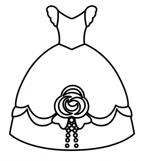 Marvellous dress coloring page