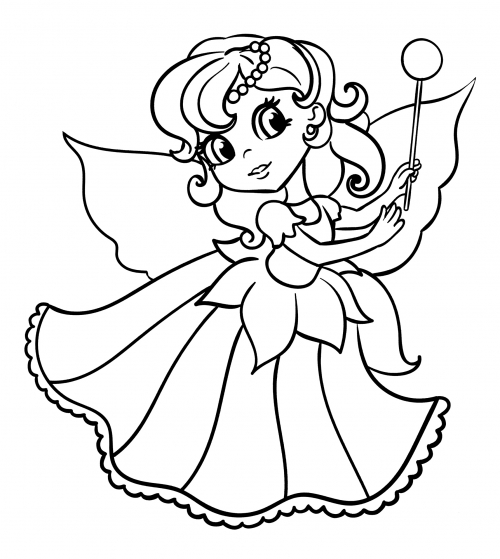 Good fairy coloring page