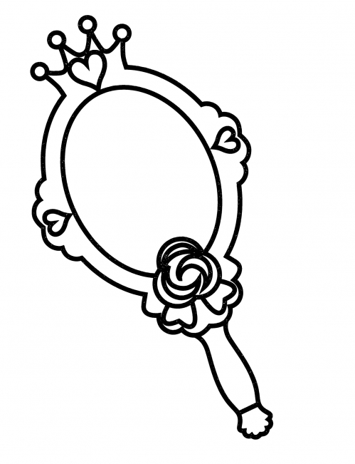 Mirror for the princess coloring page