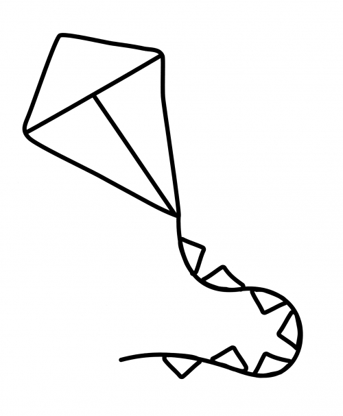 Kite coloring page