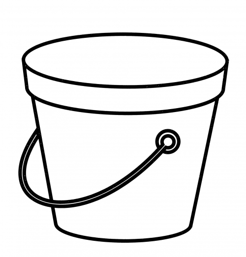 Sand bucket coloring page
