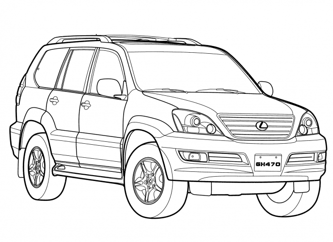 Lexus GX470 coloring page