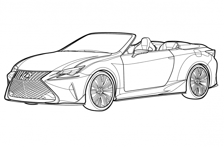 Lexus LF-C2 Concept coloring page