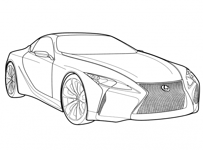 Lexus LF-LC Blue Concept coloring page
