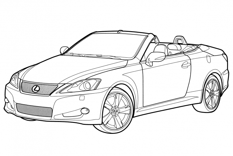 Lexus-IS Convertible coloring page
