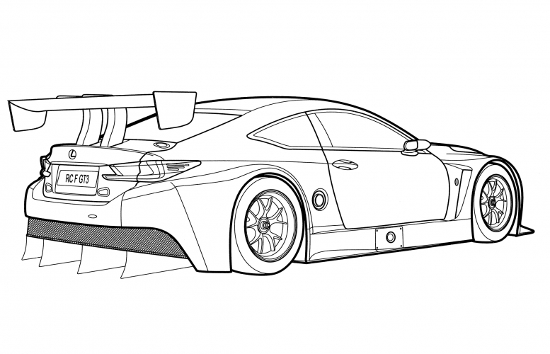 Lexus RC F GT3 Concept coloring page