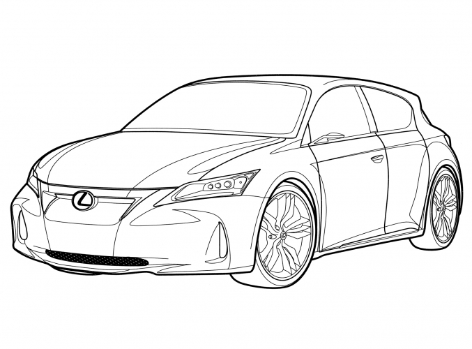 Lexus LF-CH Concept coloring page