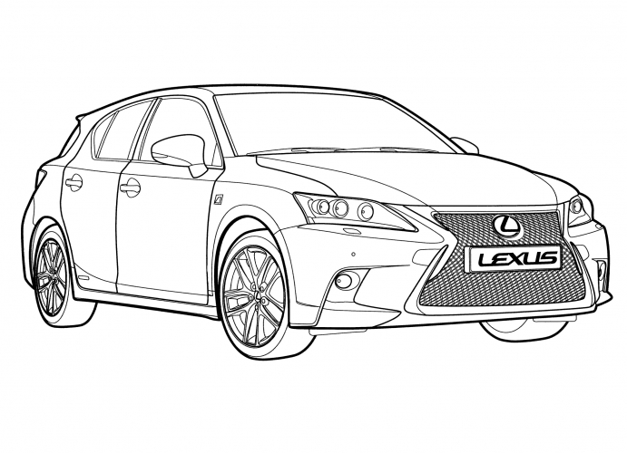 Lexus CT 200H coloring page