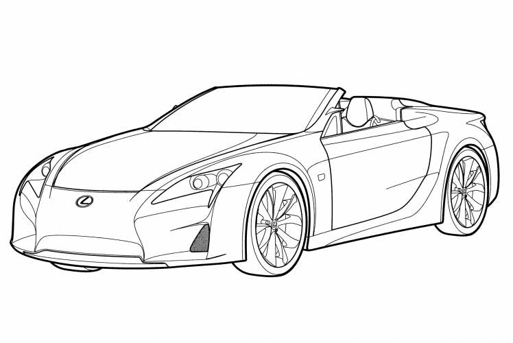 Lexus LF-A Roadster Concept coloring page