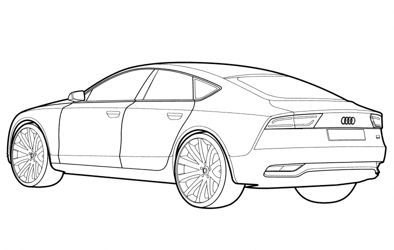 Audi Sportback Concept coloring page