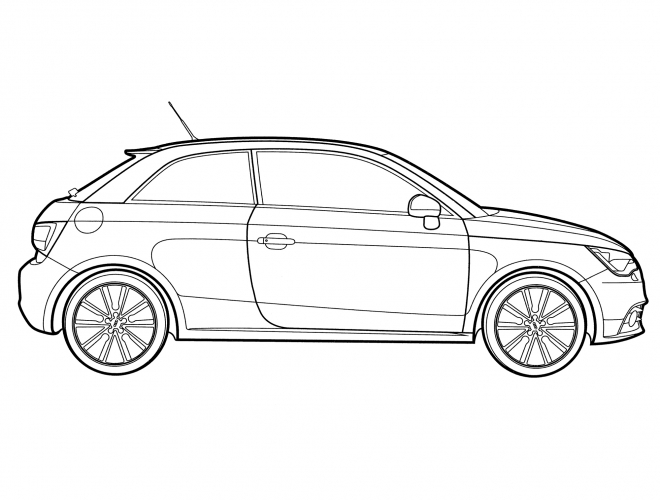 Audi A1 coloring page