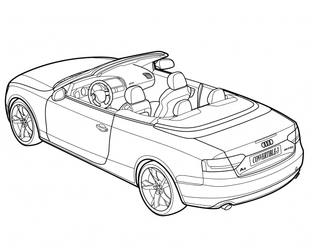Audi A5 Convertible-3 coloring page