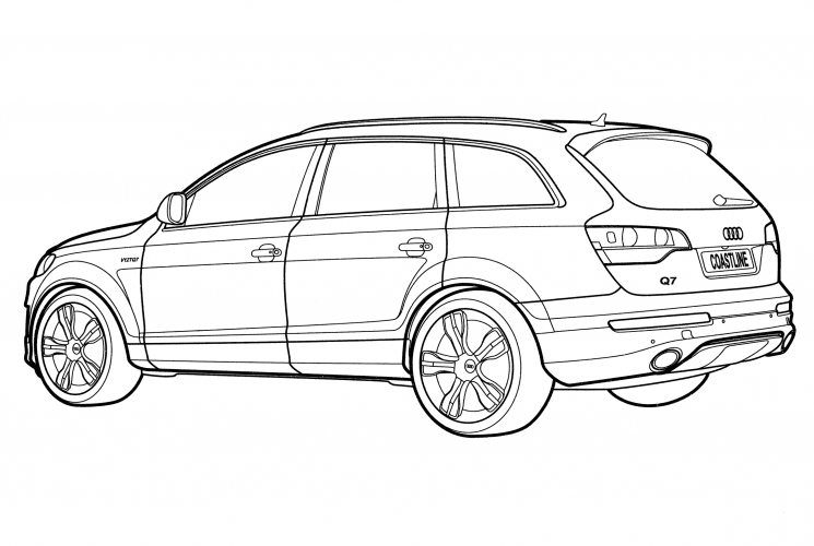 Audi Q7 Coastline coloring page