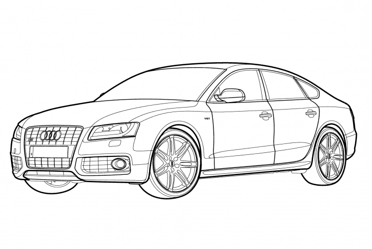 Audi S5 Sportback coloring page