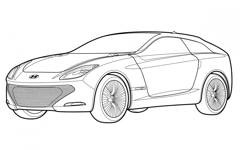 Hyundai Ioniq coloring page