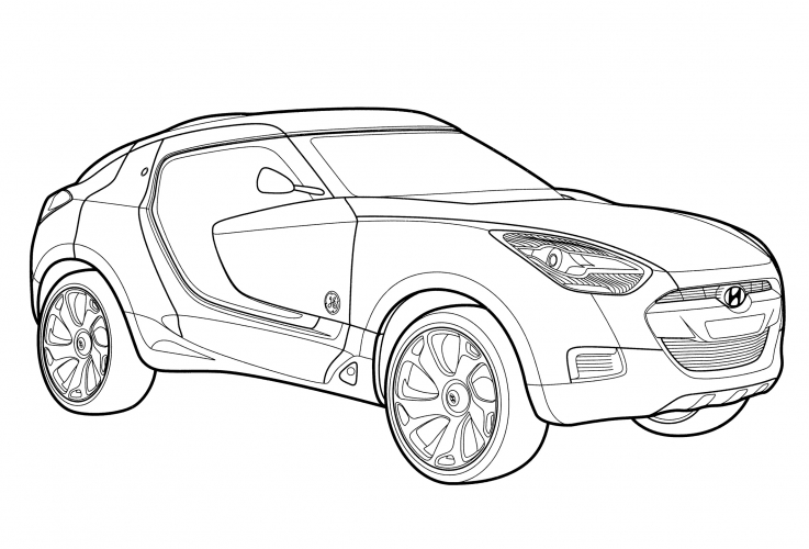 Hyundai Qarmaq Concept coloring page