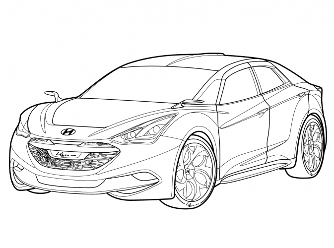 Hyundai I40 Concept coloring page