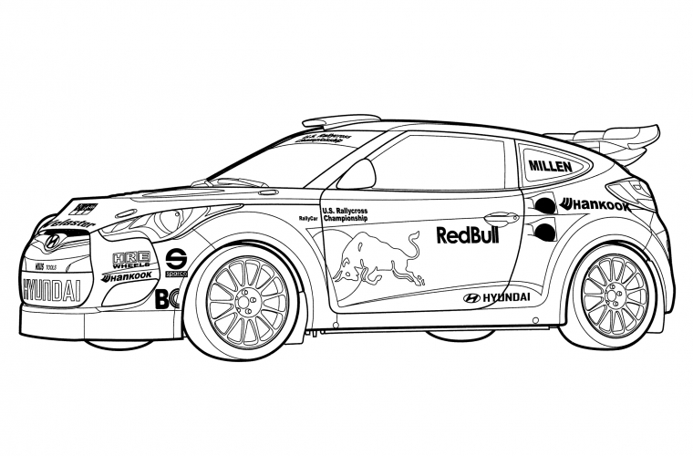 Hyundai Veloster Rally coloring page