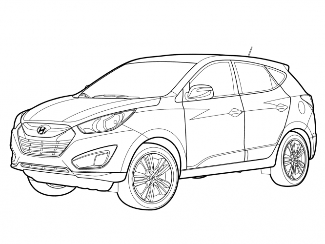 Hyundai Tucson coloring page