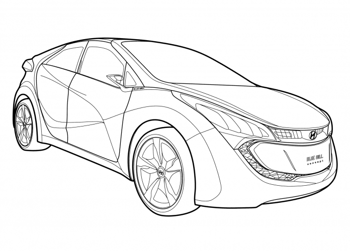 Hyundai Blue-Will Concept coloring page