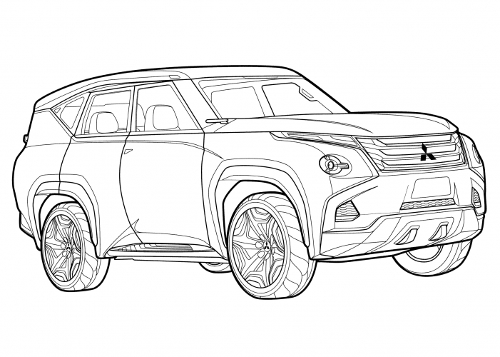 Mitsubishi GC-PHEV Concept coloring page