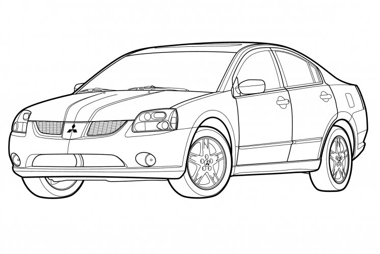 Mitsubishi Galant GTS coloring page