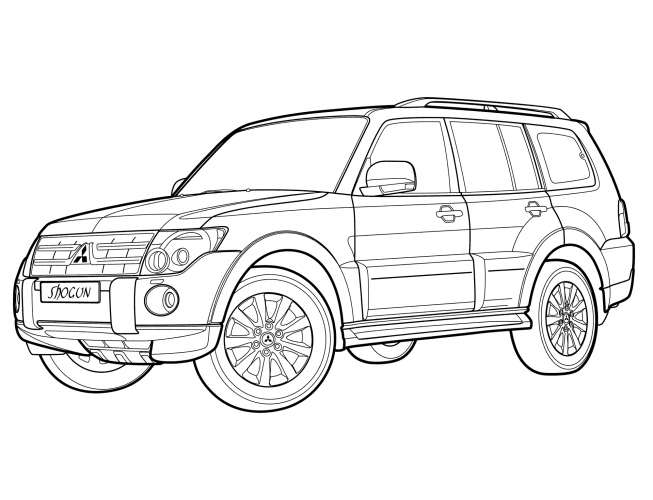 Mitsubishi Shogun coloring page