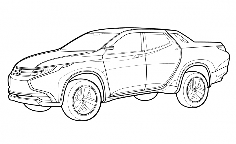 Mitsubishi GR-HEV Concept (2013) coloring page