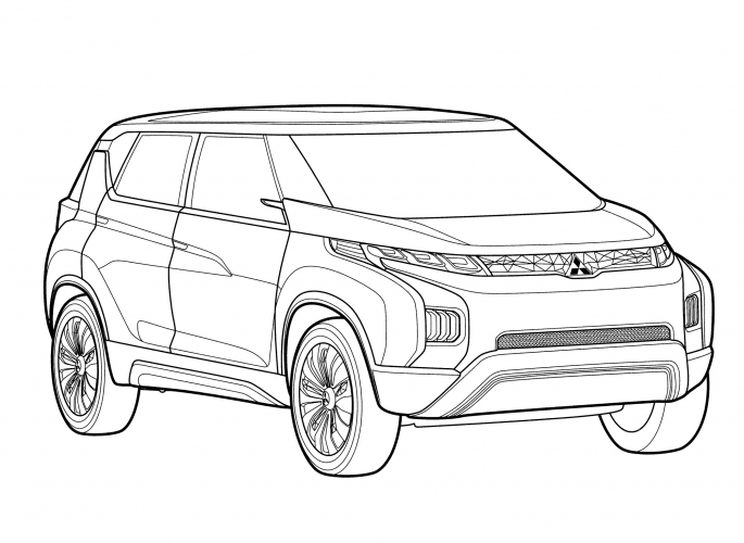 Mitsubishi AR Concept coloring page