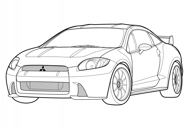 Mitsubishi Eclipse Ralliart Concept coloring page