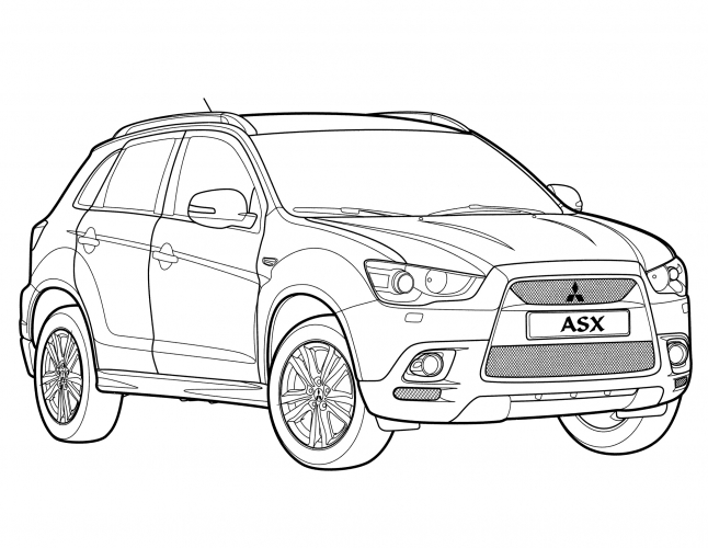 Mitsubishi ASX coloring page